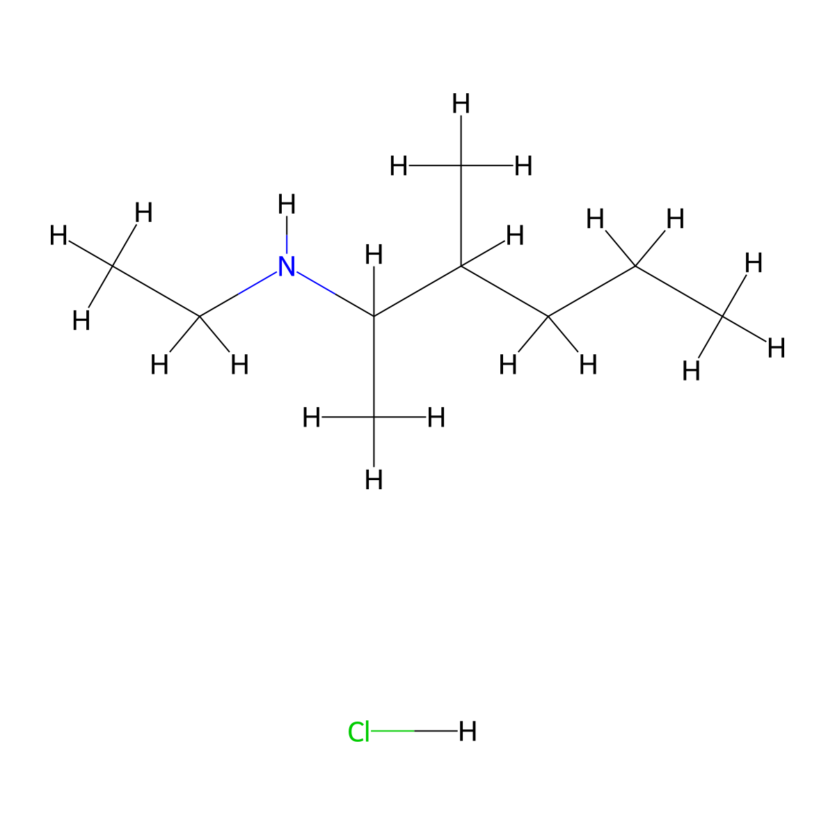 Ethyl(3-methylhexan-2-yl)amine hydrochloride molecular structure, CAS 1305712-15-5