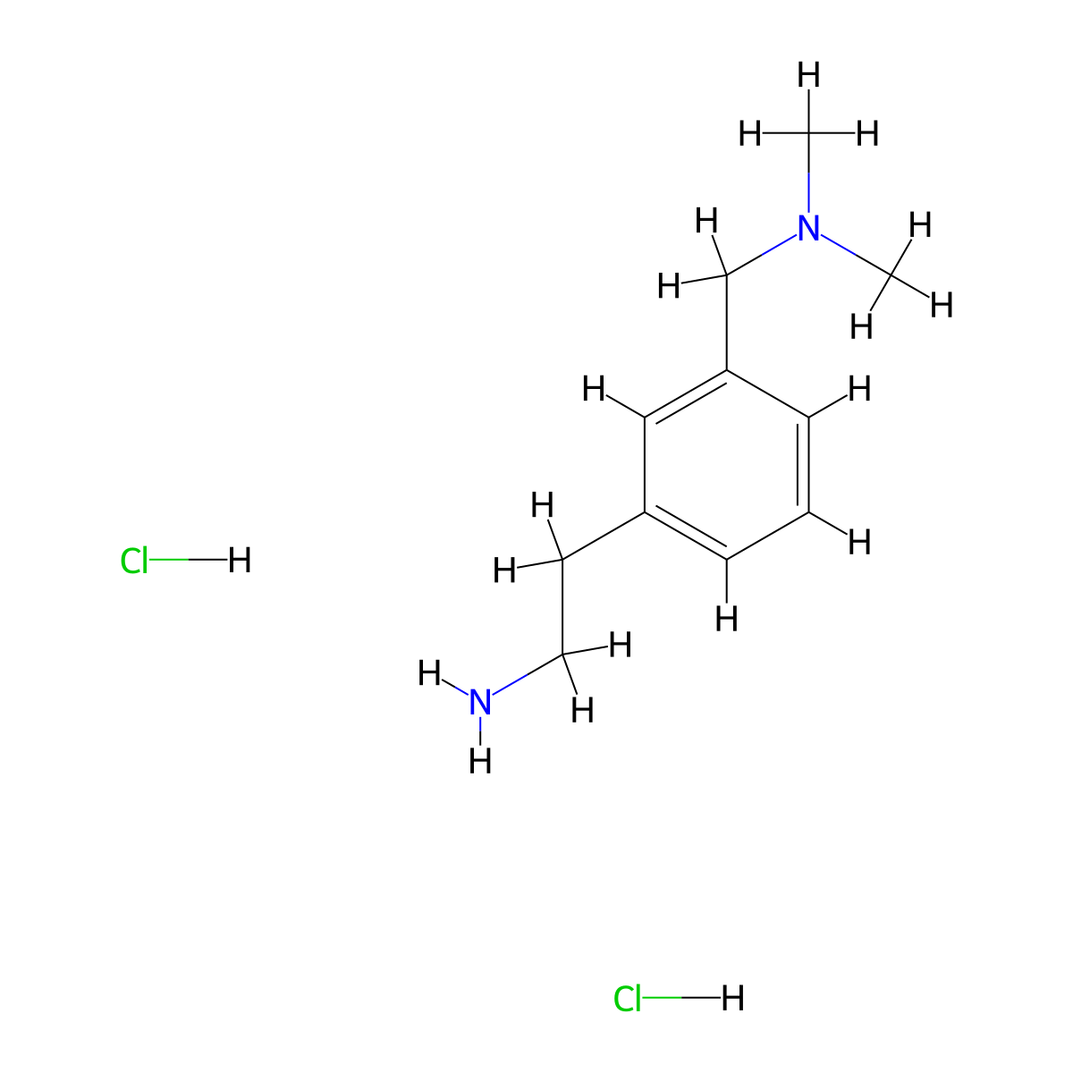 2-(3-((Dimethylamino)methyl)phenyl)ethan-1-amine dihydrochloride molecular structure, CAS 1305712-60-0