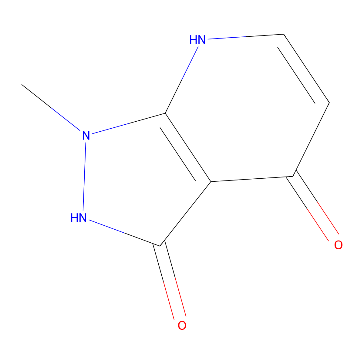 1-methyl-1H,2H,3H,4H,7H-pyrazolo[3,4-b]pyridine-3,4-dione molecular structure, CAS 1305712-64-4