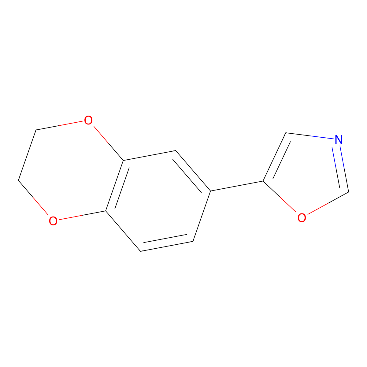 5-(2,3-Dihydro-1,4-benzodioxin-6-yl)-1,3-oxazole molecular structure, CAS 1305712-85-9