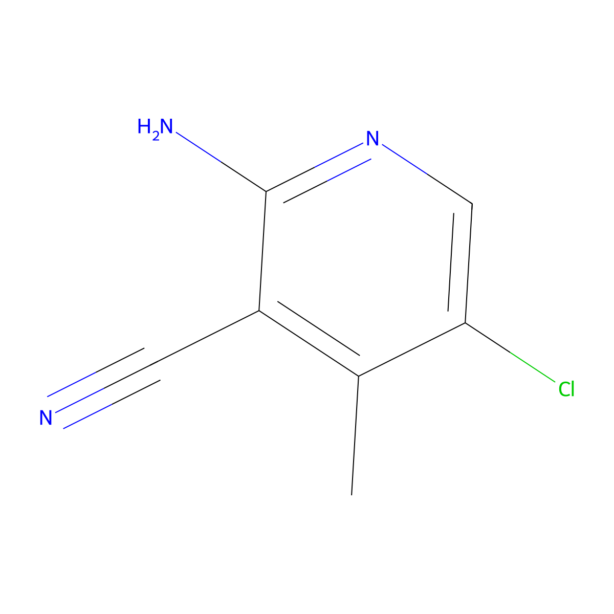 2-Amino-5-chloro-4-methylnicotinonitrile molecular structure, CAS 1305712-87-1