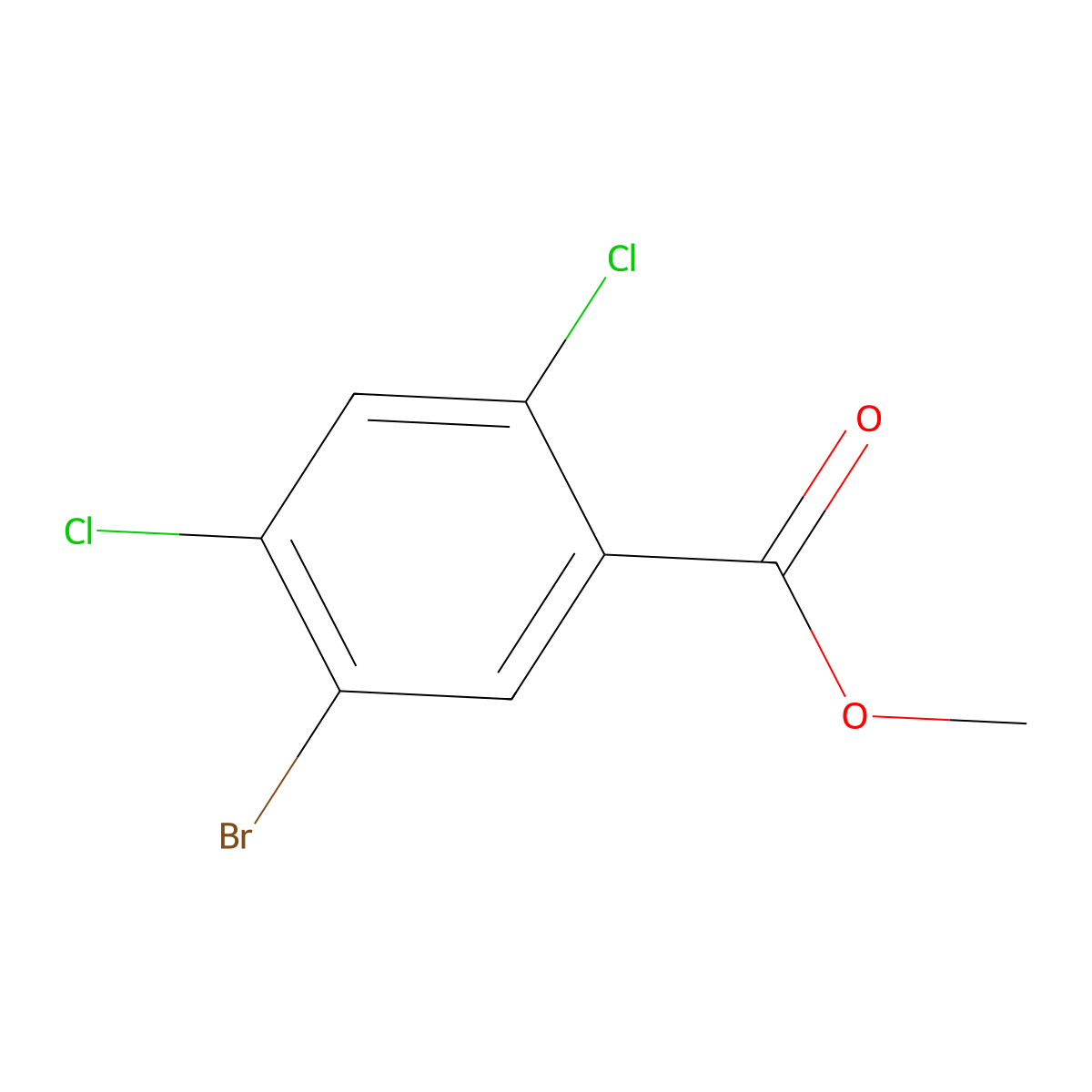 Methyl 5-bromo-2,4-dichlorobenzoate molecular structure, CAS 1305712-91-7
