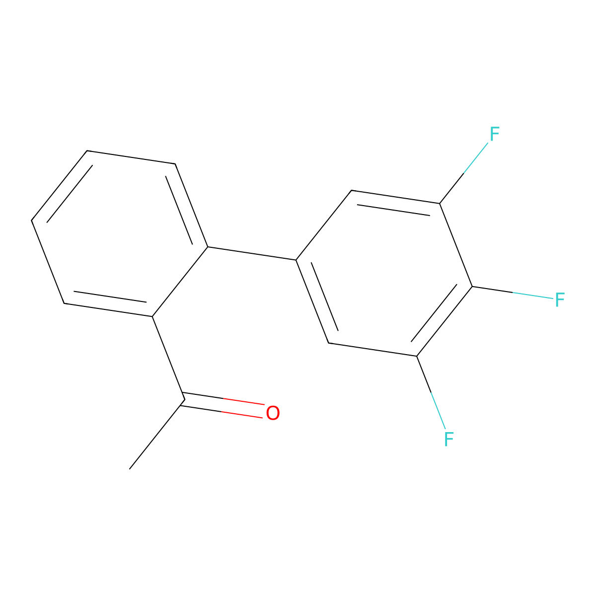 1-(3',4',5'-Trifluoro-[1,1'-biphenyl]-2-yl)ethanone molecular structure, CAS 1305722-82-0