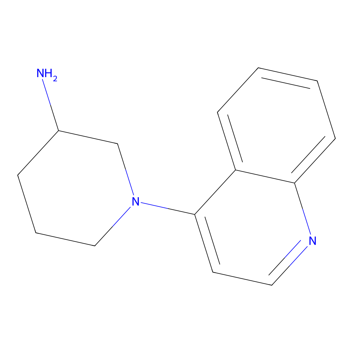 1-(Quinolin-4-yl)piperidin-3-amine molecular structure, CAS 1305730-84-0