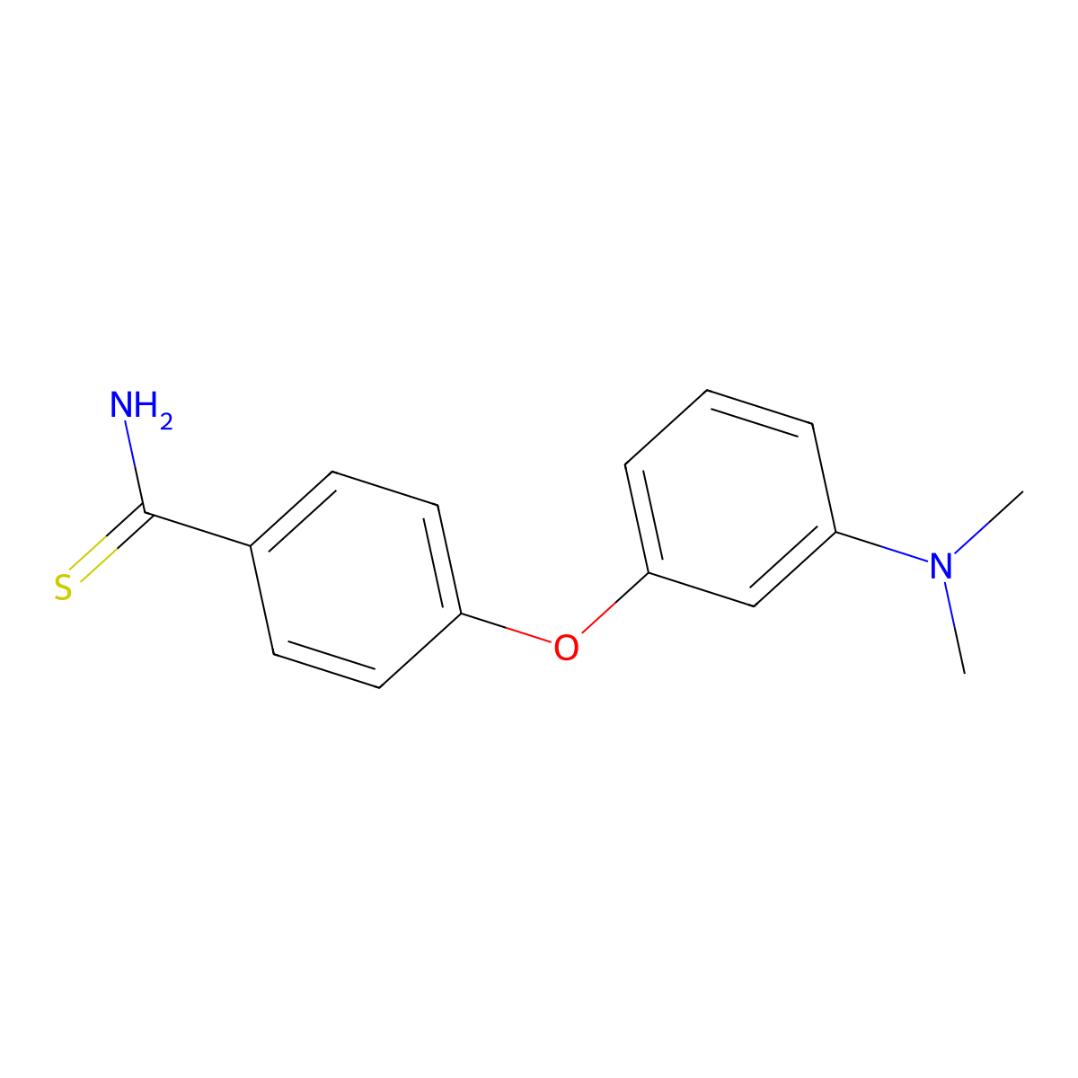 4-[3-(Dimethylamino)phenoxy]benzene-1-carbothioamide molecular structure, CAS 1305784-43-3