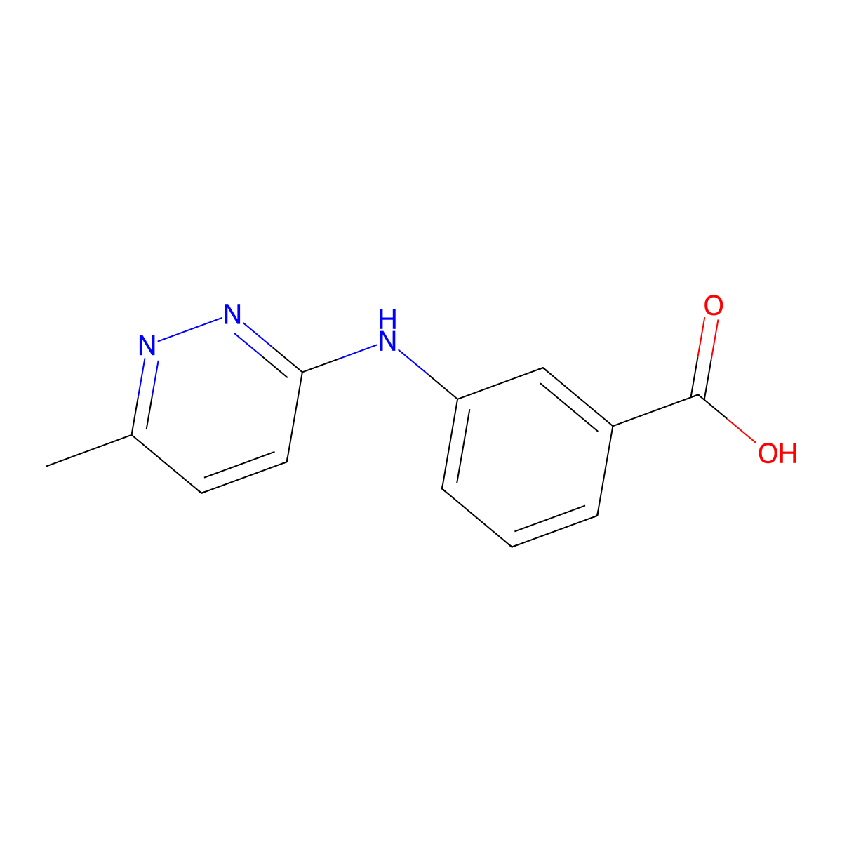 3-[(6-Methylpyridazin-3-yl)amino]benzoic acid molecular structure, CAS 1305792-06-6