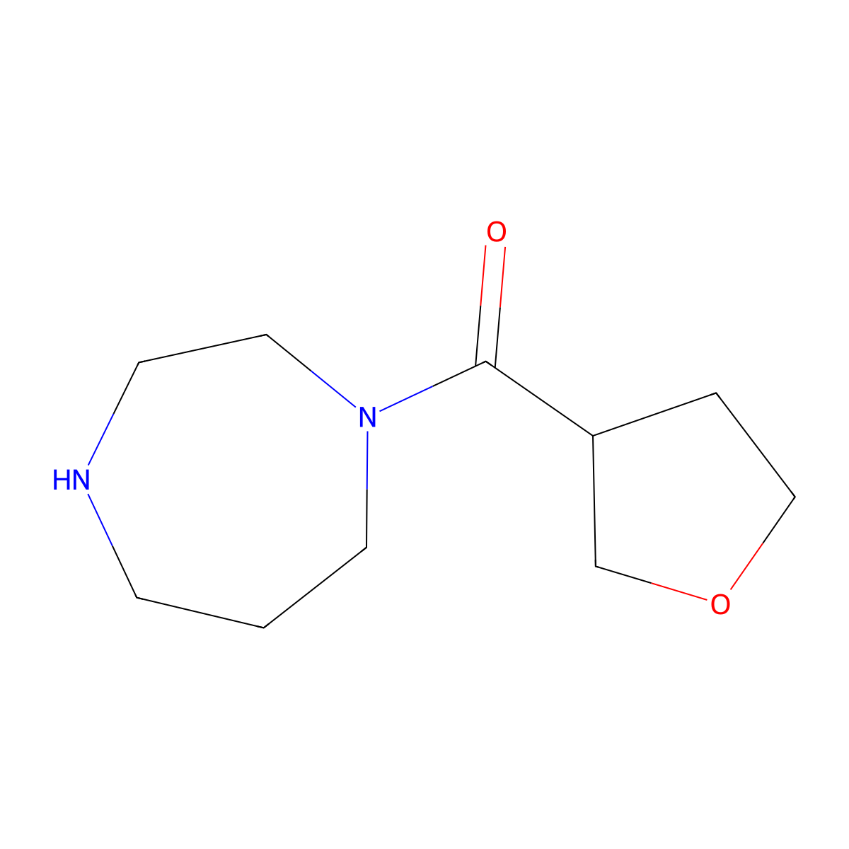 (1,4-Diazepan-1-yl)(tetrahydrofuran-3-yl)methanone molecular structure, CAS 1305799-36-3