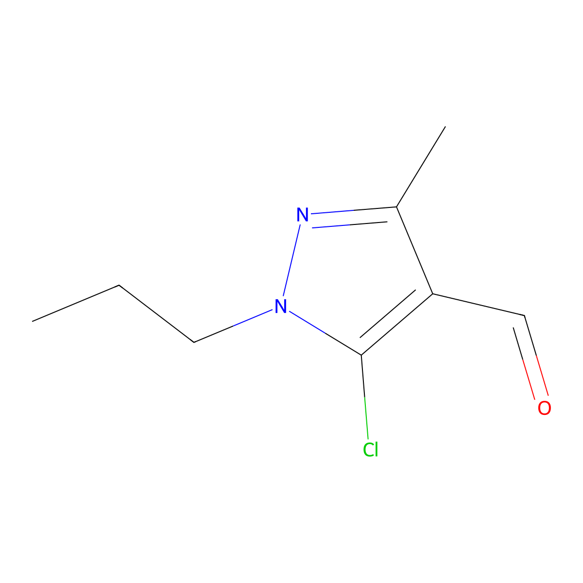 5-Chloro-3-methyl-1-propyl-1H-pyrazole-4-carbaldehyde molecular structure, CAS 1305799-79-4