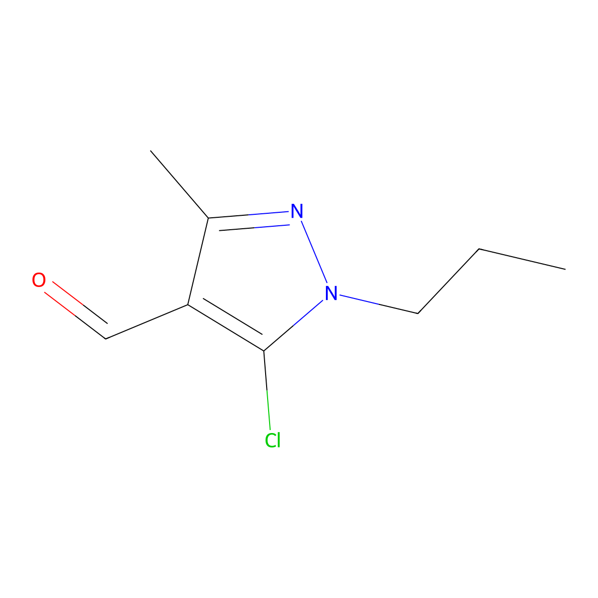 5-Chloro-3-methyl-1-propyl-1H-pyrazole-4-carbaldehyde molecular structure, CAS 1305799-79-4