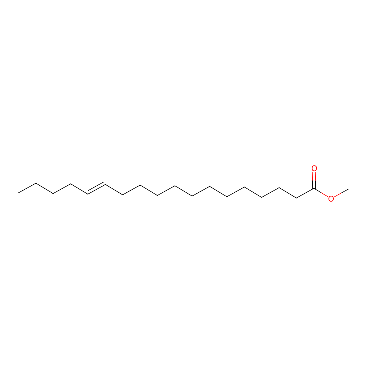methyl (E)-octadec-13-enoate molecular structure, CAS 13058-55-4