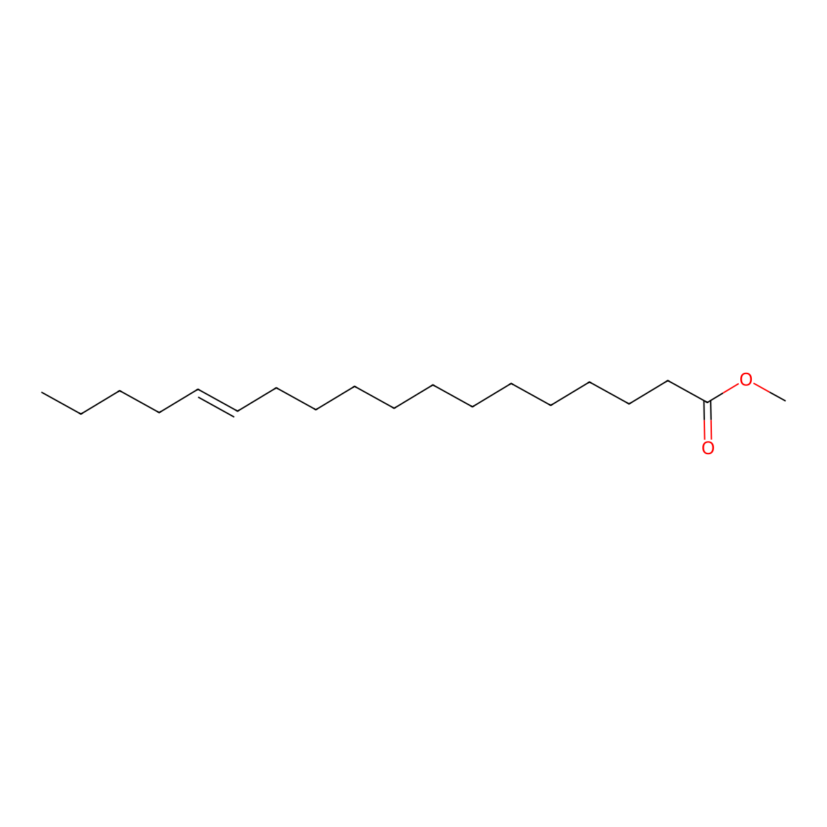 methyl (E)-octadec-13-enoate molecular structure, CAS 13058-55-4