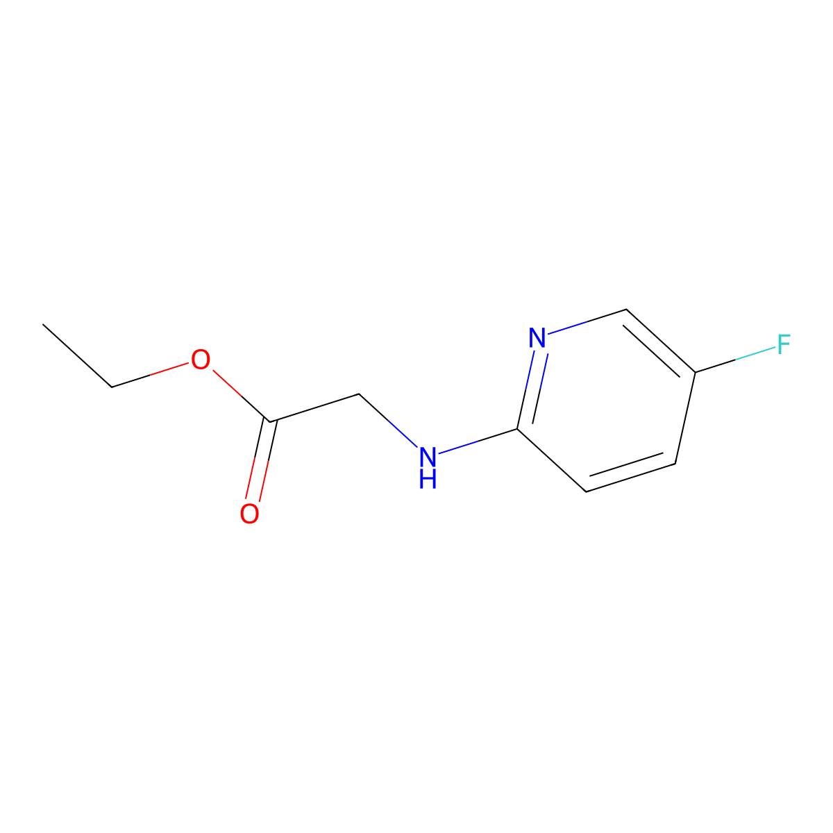 Ethyl 2-[(5-fluoropyridin-2-yl)amino]acetate molecular structure, CAS 1305814-06-5