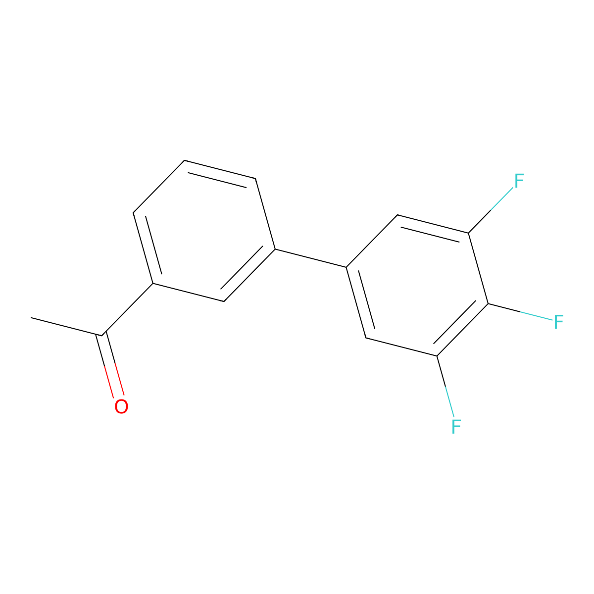 1-(3',4',5'-Trifluoro-[1,1'-biphenyl]-3-yl)ethanone molecular structure, CAS 1305833-52-6