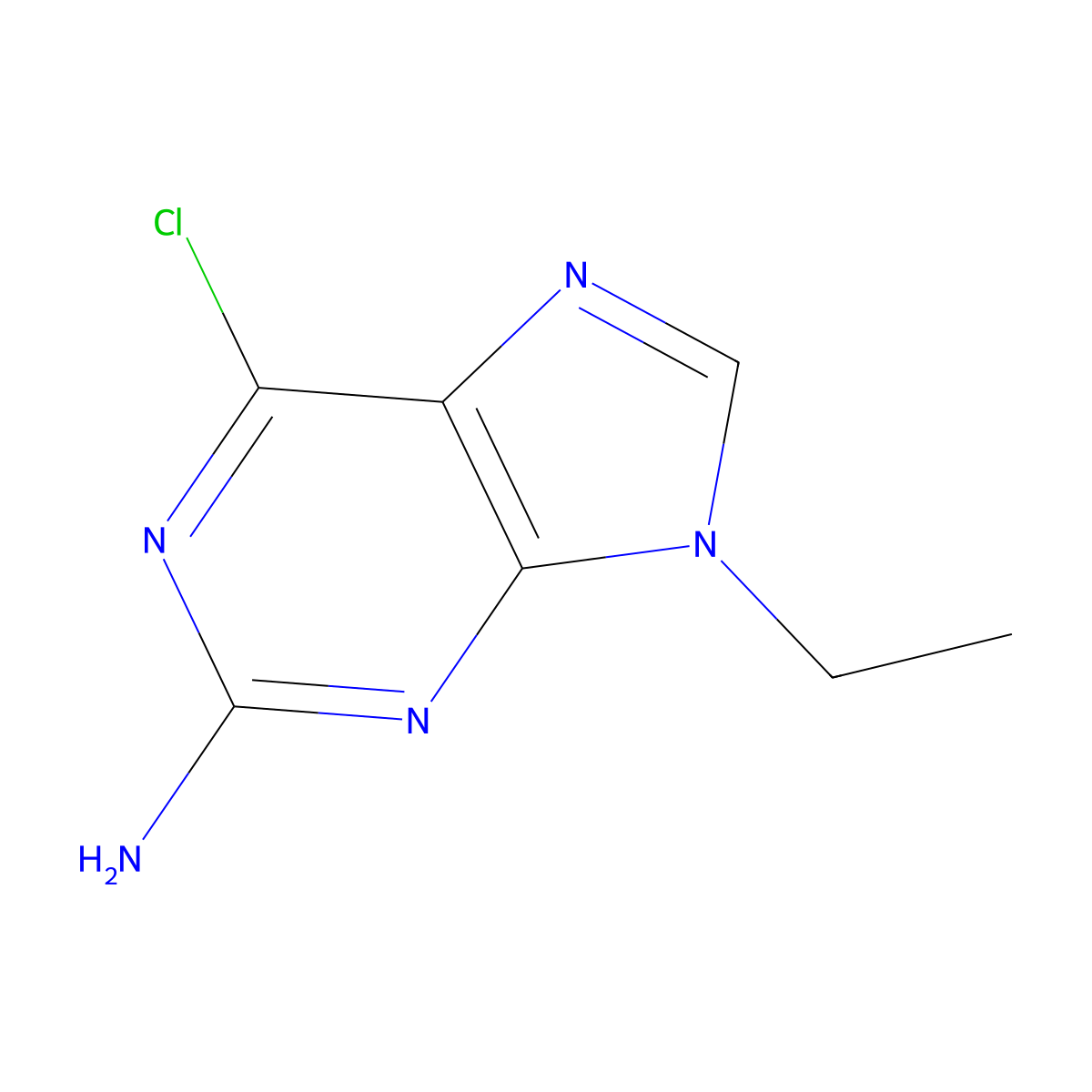 6-chloro-9-ethyl-9H-Purin-2-amine molecular structure, CAS 130584-29-1