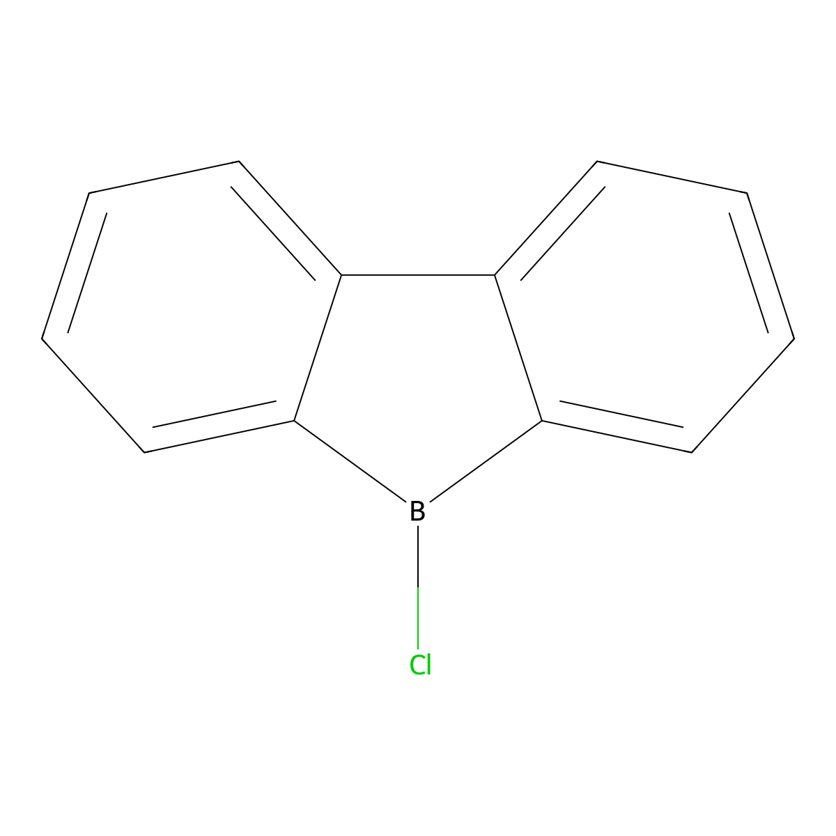 9-Chloro-9-borafluorene molecular structure, CAS 13059-59-1