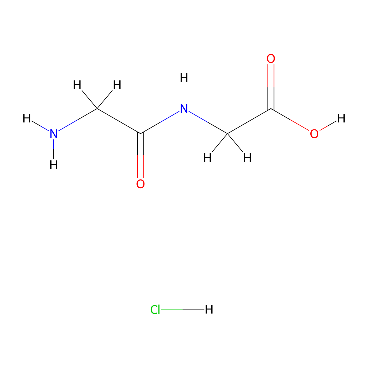 Glycylglycine Hydrochloride molecular structure, CAS 13059-60-4