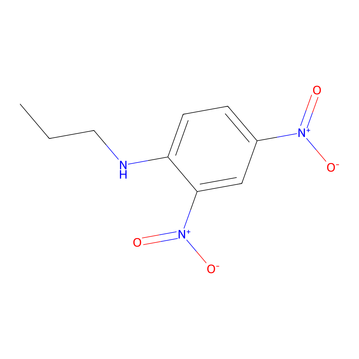2,4-Dinitro-n-propylaniline molecular structure, CAS 13059-84-2