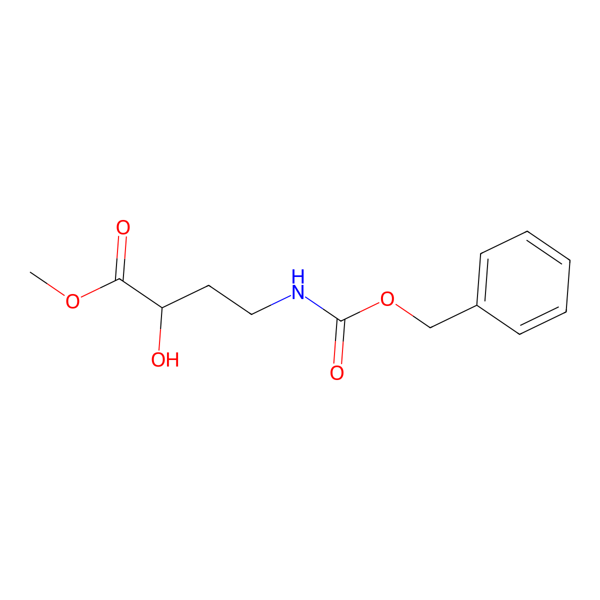 methyl (2R)-4-{[(benzyloxy)carbonyl]amino}-2-hydroxybutanoate molecular structure, CAS 130591-92-3