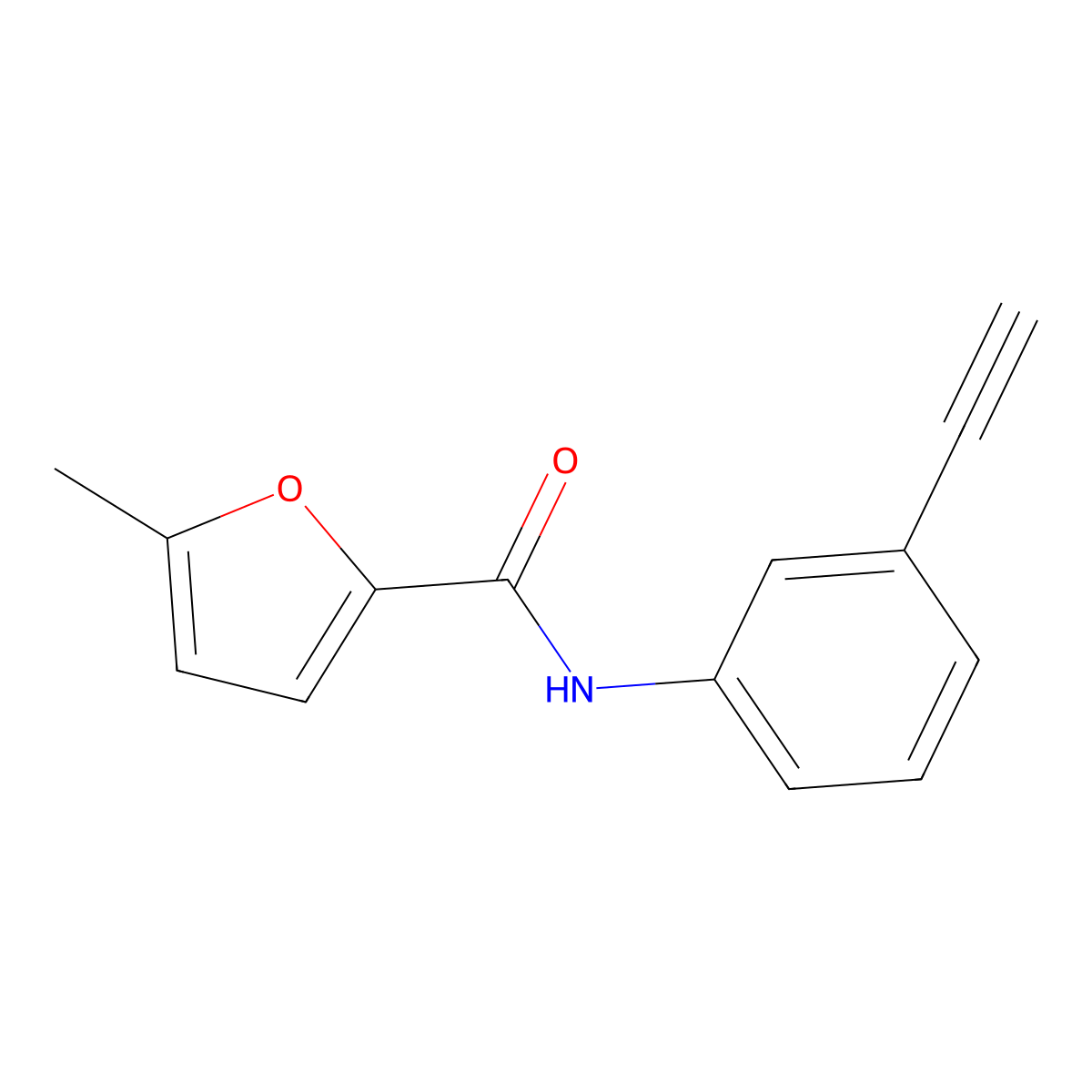 N-(3-ethynylphenyl)-5-methylfuran-2-carboxamide molecular structure, CAS 1305915-72-3