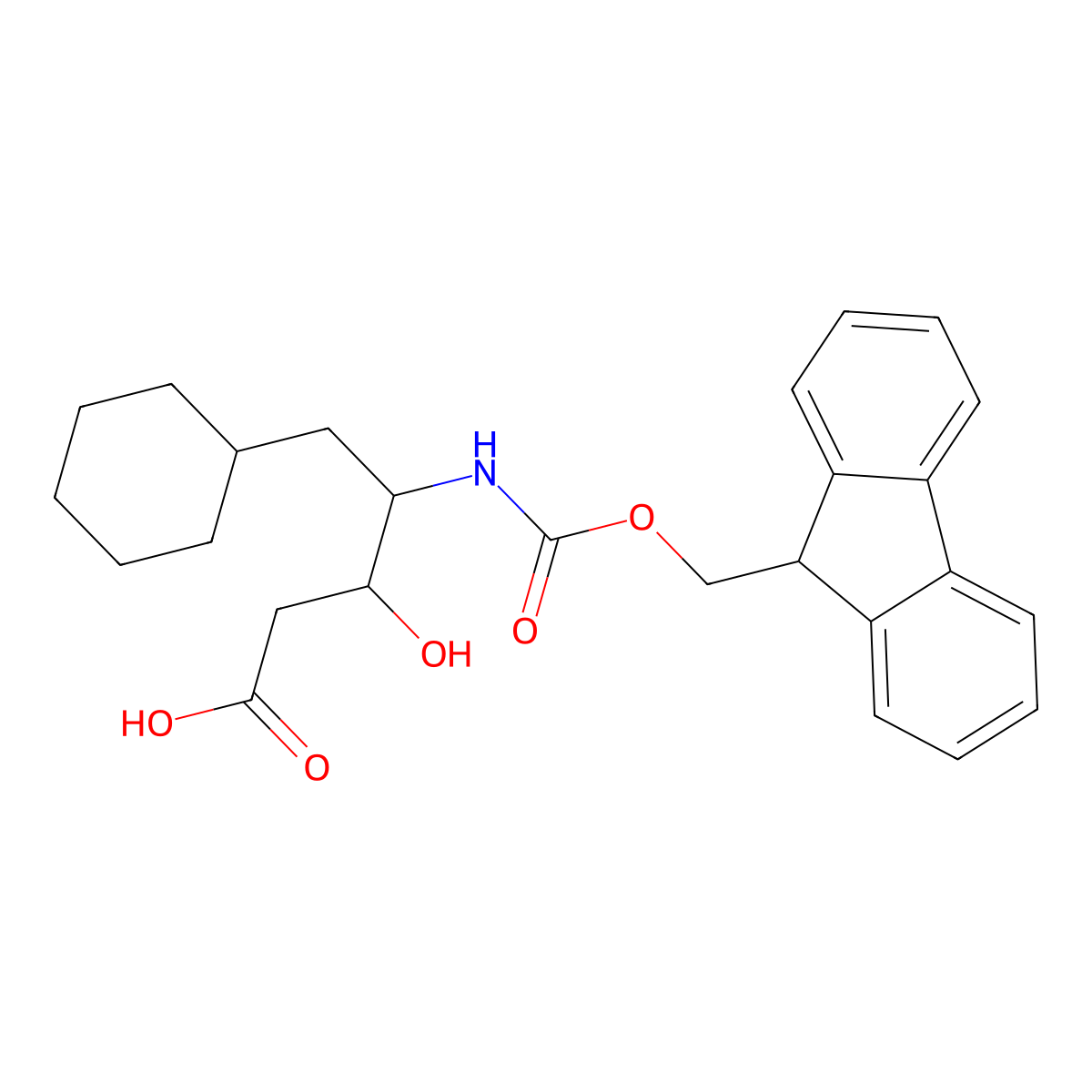 Fmoc-achpa molecular structure, CAS 130597-31-8