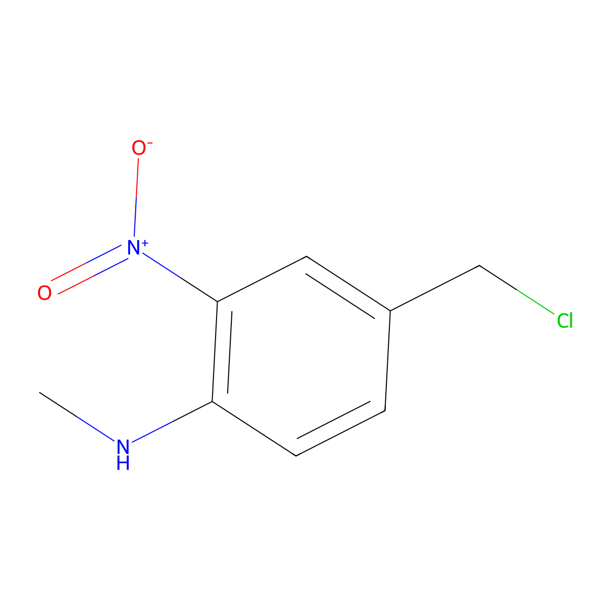 4-(chloromethyl)-N-methyl-2-nitroaniline molecular structure, CAS 130597-56-7