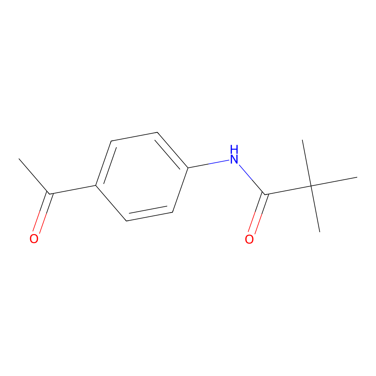 N-(4-acetylphenyl)-2,2-dimethylpropanamide molecular structure, CAS 130599-96-1