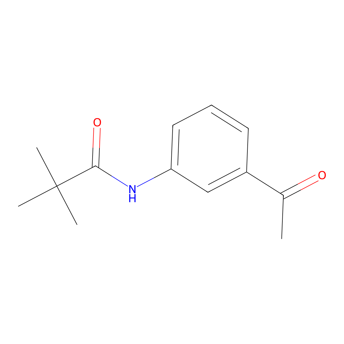 N-(3-acetylphenyl)-2,2-dimethylpropanamide molecular structure, CAS 130599-98-3