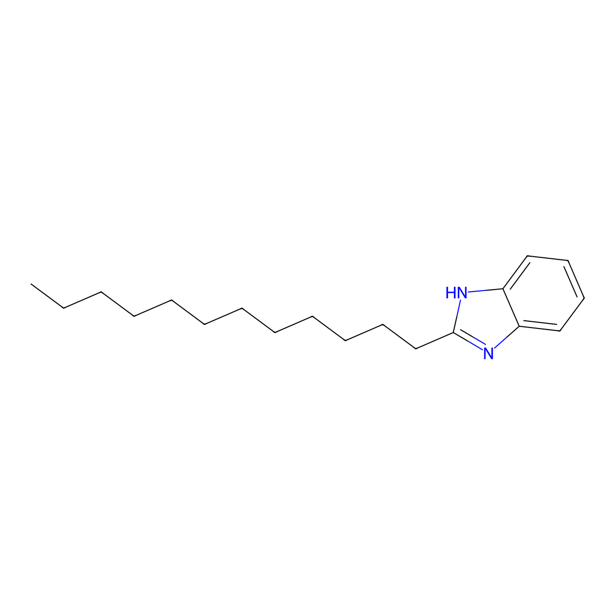 2-dodecyl-1H-benzimidazole molecular structure, CAS 13060-28-1