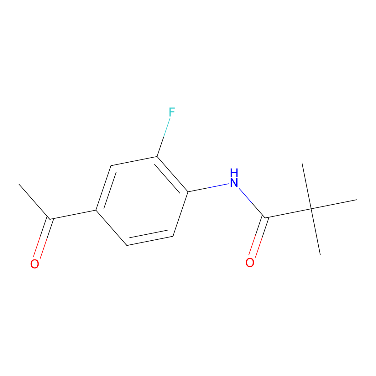 N-(4-Acetyl-2-fluorophenyl)pivalamide molecular structure, CAS 130600-30-5