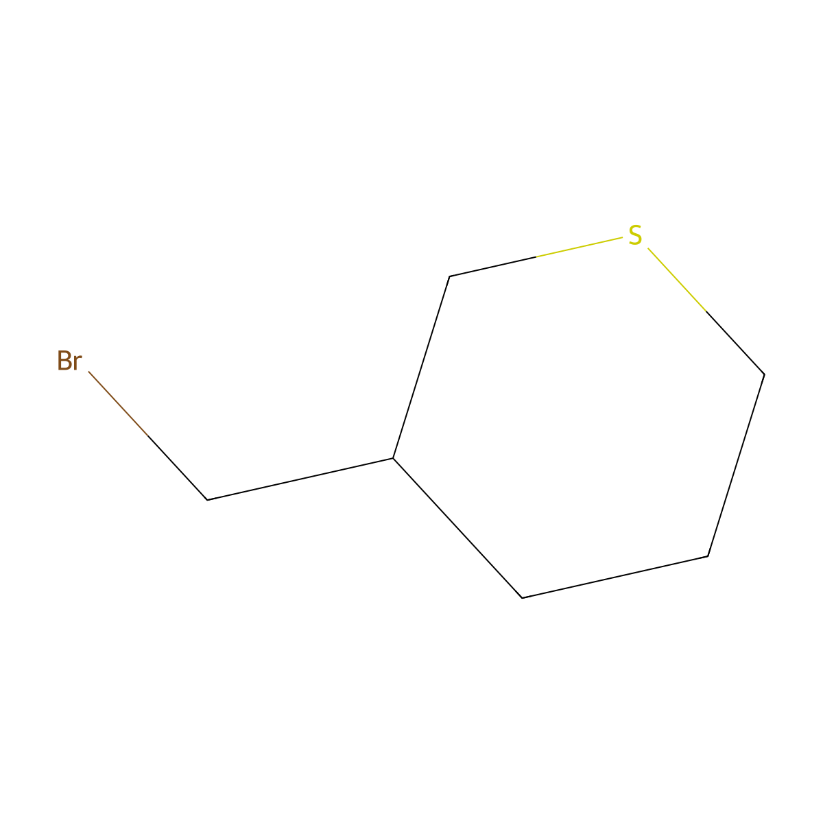 3-(Bromomethyl)thiane molecular structure, CAS 130602-53-8