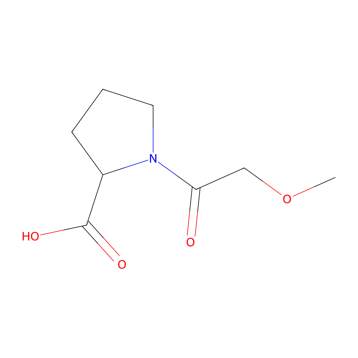1-(2-Methoxyacetyl)proline molecular structure, CAS 130603-11-1