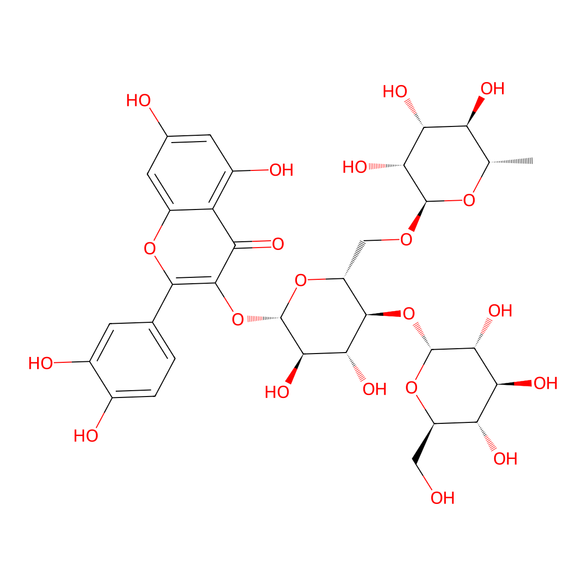 alpha-Glucosylrutin molecular structure, CAS 130603-71-3