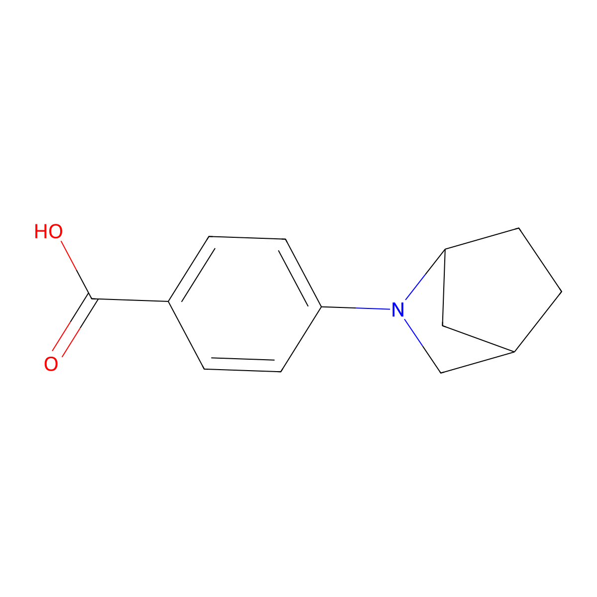4-(2-Azabicyclo[2.2.1]heptan-2-yl)benzoic acid molecular structure, CAS 1306037-29-5
