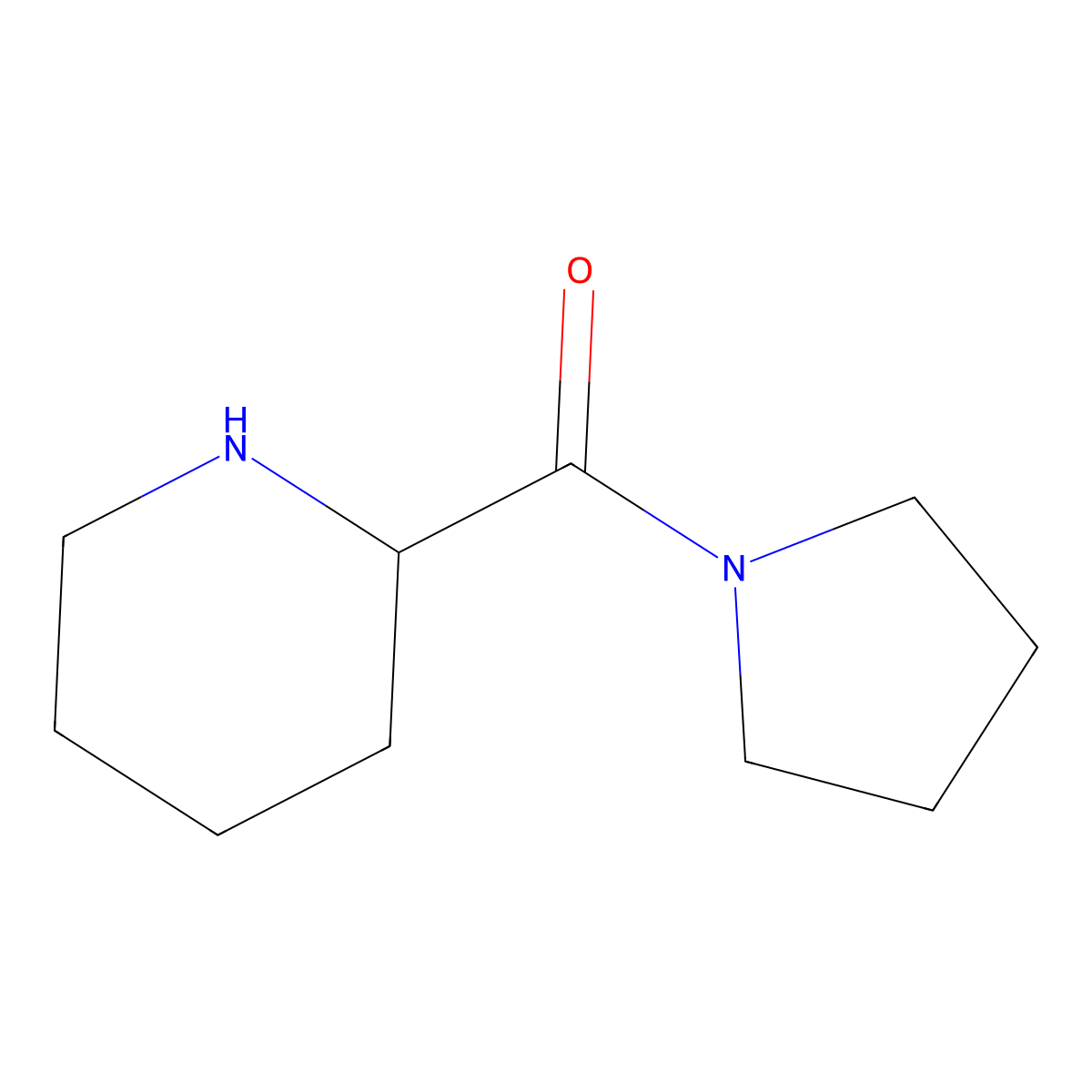 2-(Pyrrolidin-1-ylcarbonyl)piperidine molecular structure, CAS 130605-98-0