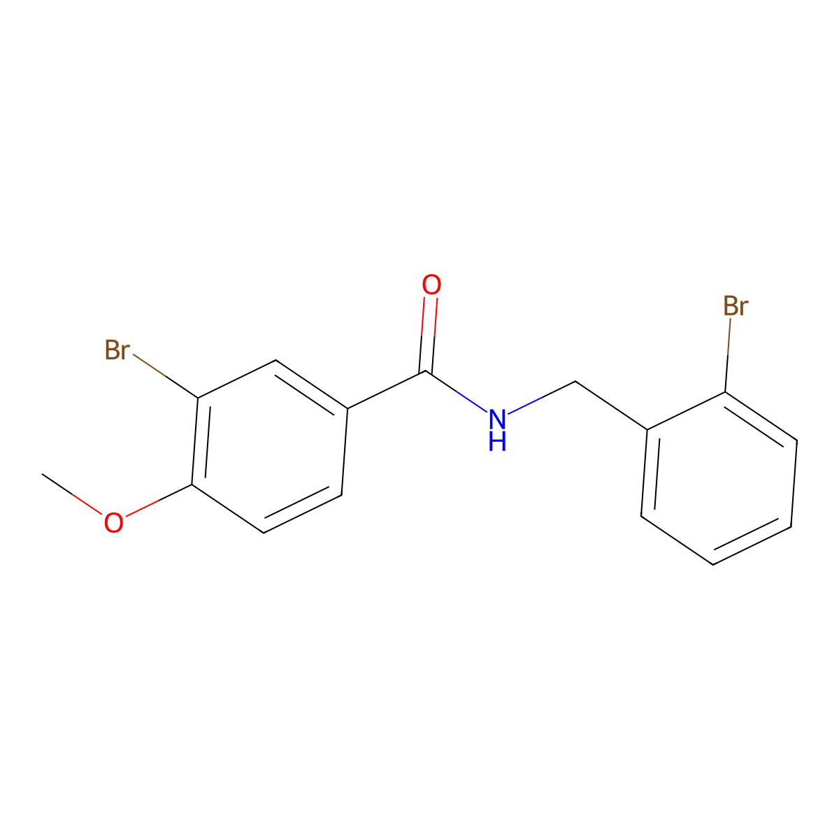 3-bromo-N-[(2-bromophenyl)methyl]-4-methoxybenzamide molecular structure, CAS 1306066-18-1