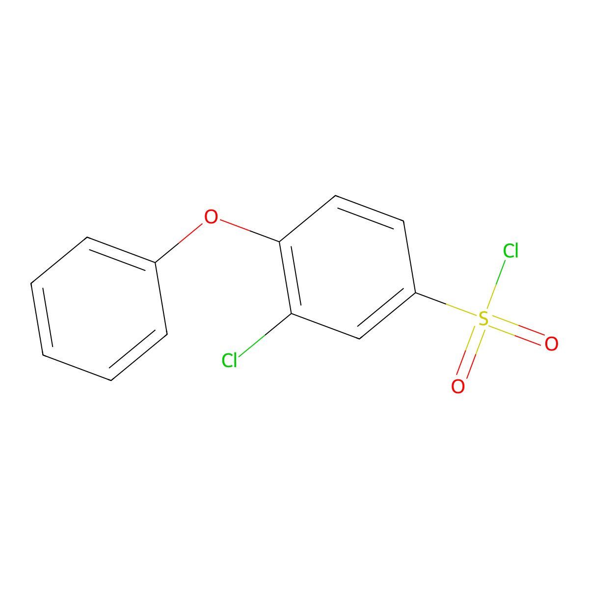 3-Chloro-4-phenoxybenzene-1-sulfonyl chloride molecular structure, CAS 1306076-87-8
