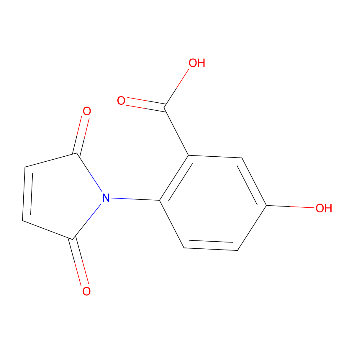 2-(2,5-dioxo-2,5-dihydro-1H-pyrrol-1-yl)-5-hydroxybenzoic acid molecular structure, CAS 1306080-20-5
