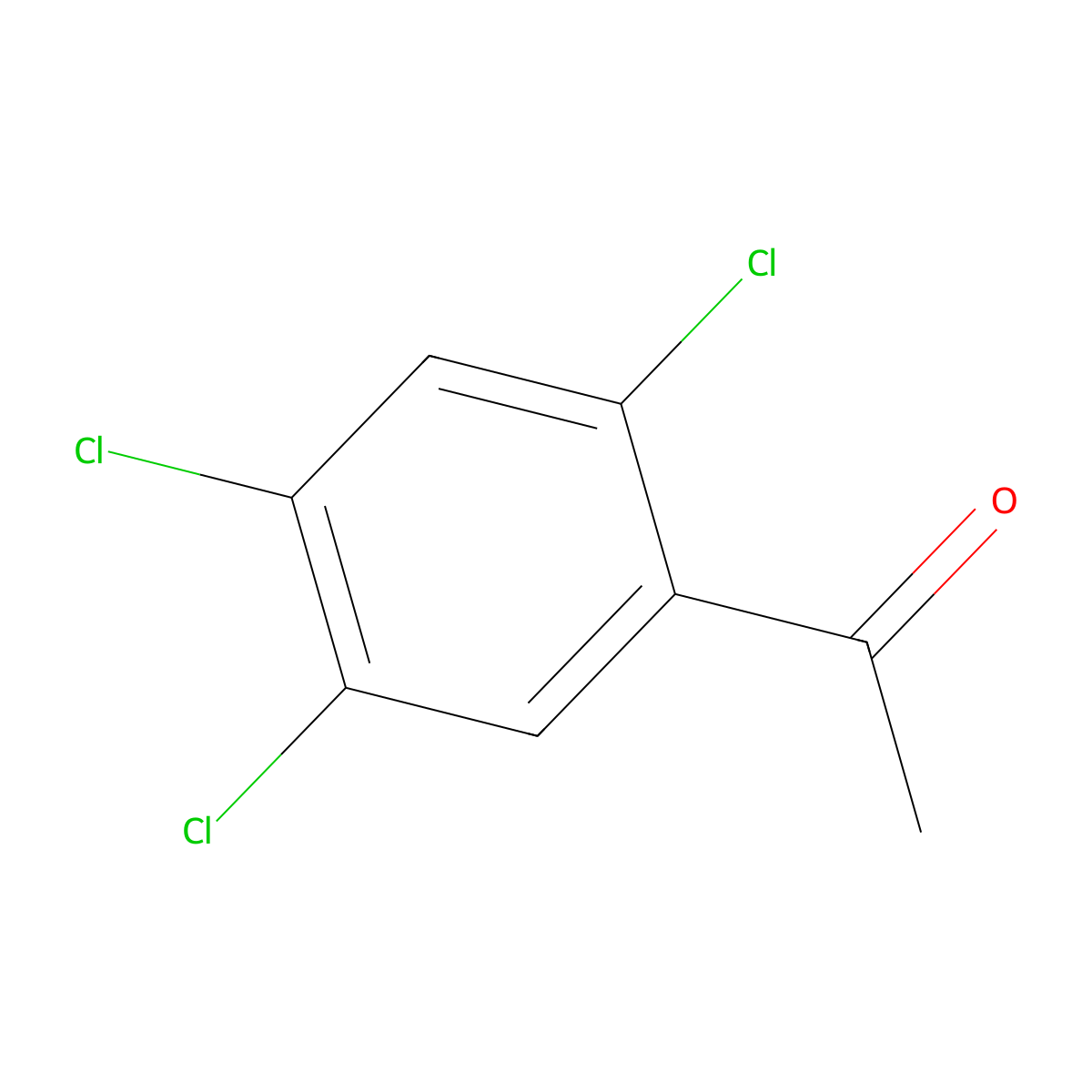 1-(2,4,5-Trichlorophenyl)ethanone molecular structure, CAS 13061-28-4