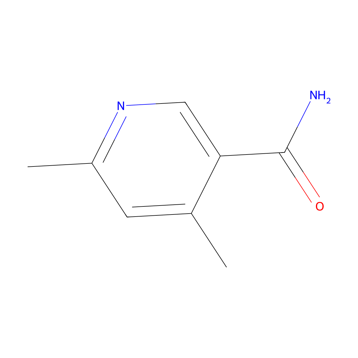 4,6-Dimethylnicotinamide molecular structure, CAS 13061-58-0