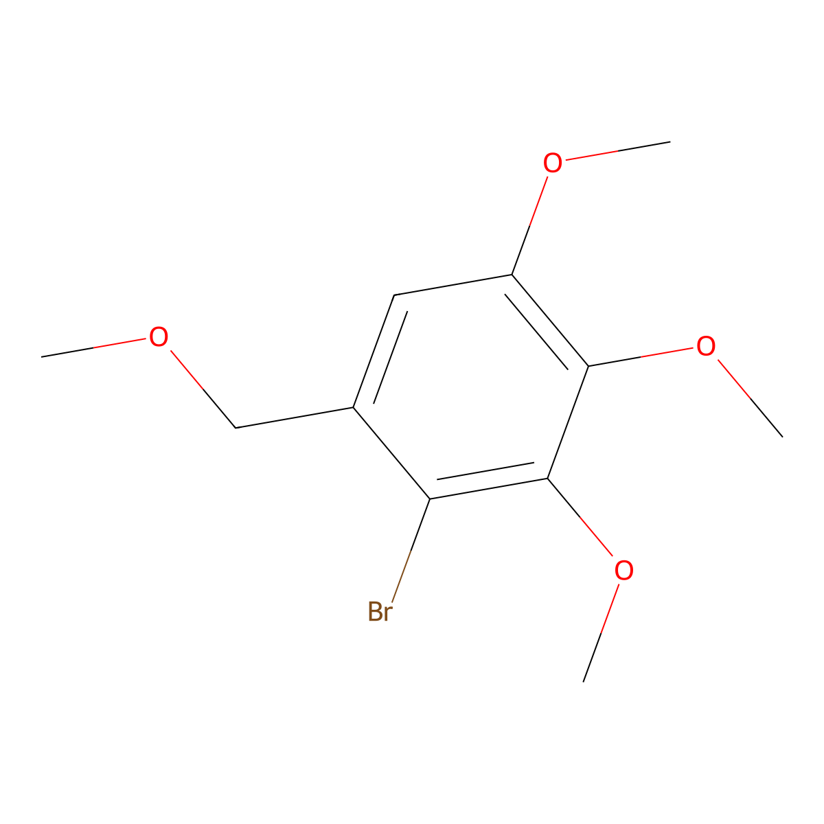 2-Bromo-3,4,5-trimethoxy-1-(methoxymethyl)benzene molecular structure, CAS 130611-33-5