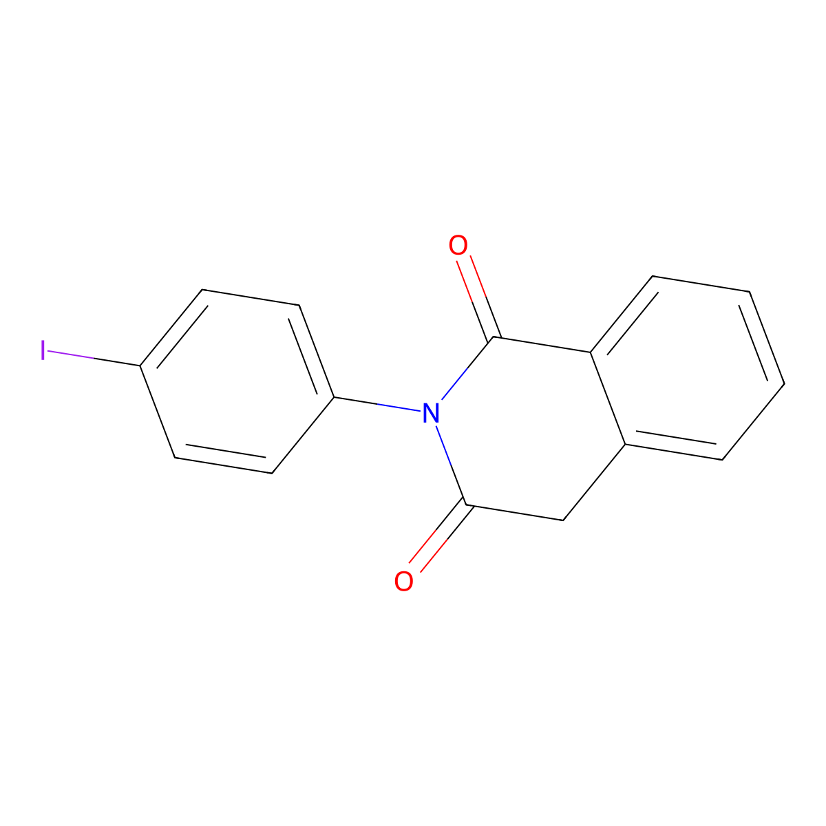 2-(4-iodophenyl)isoquinoline-1,3(2H,4H)-dione molecular structure, CAS 1306115-49-0