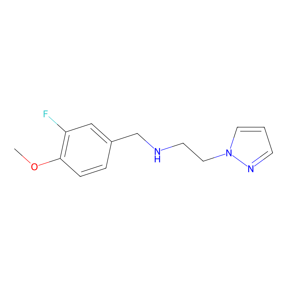 n-(3-Fluoro-4-methoxybenzyl)-2-(1h-pyrazol-1-yl)ethan-1-amine molecular structure, CAS 1306116-94-8