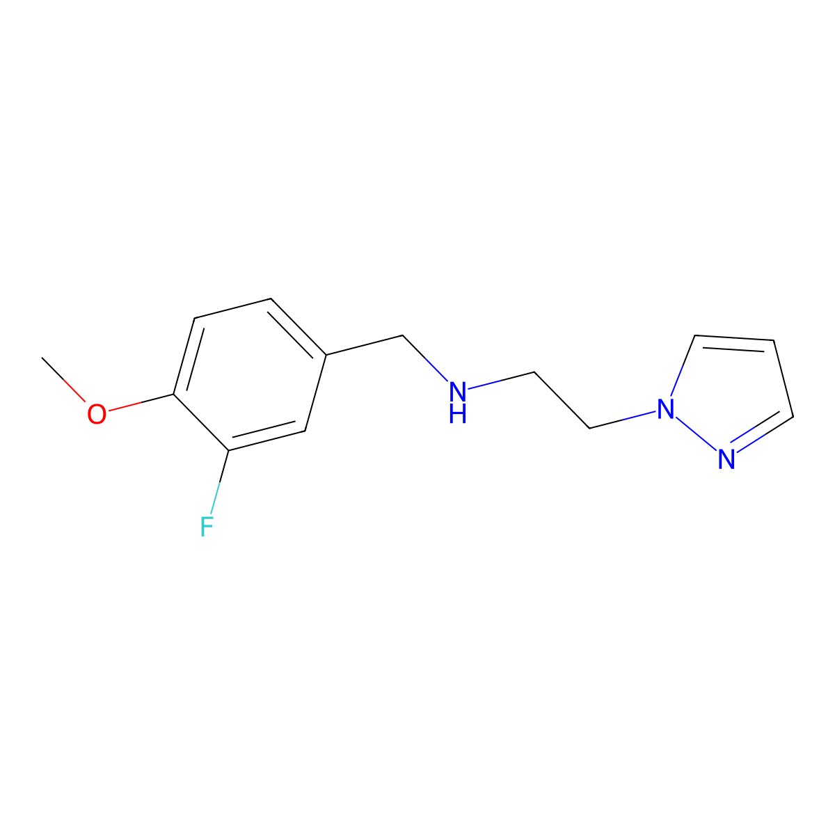 n-(3-Fluoro-4-methoxybenzyl)-2-(1h-pyrazol-1-yl)ethan-1-amine molecular structure, CAS 1306116-94-8