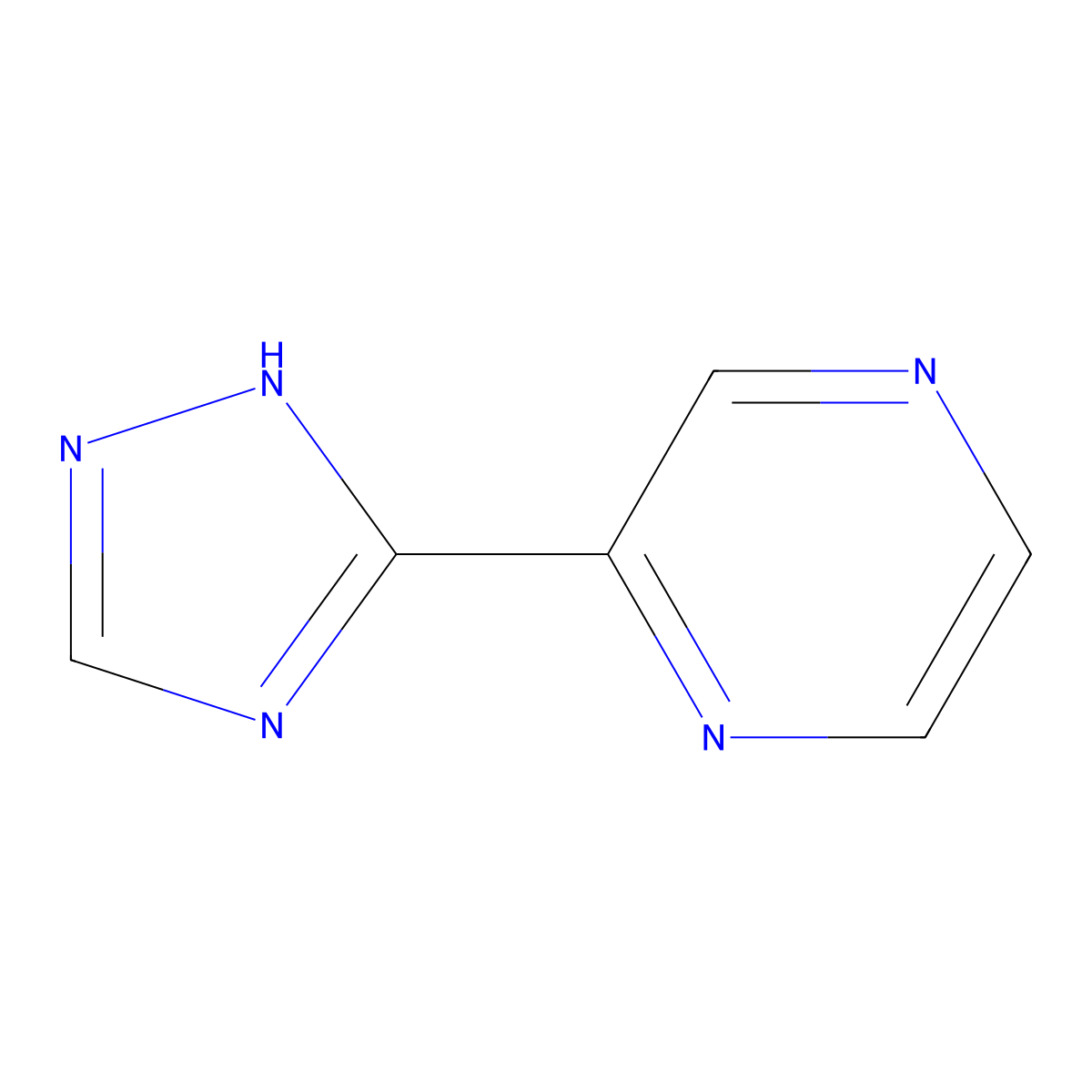 2-(1H-1,2,4-Triazol-5-yl)pyrazine molecular structure, CAS 130612-31-6
