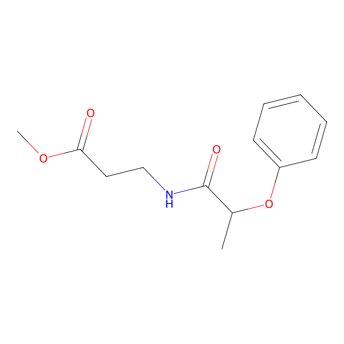 Methyl 3-(2-phenoxypropanamido)propanoate molecular structure, CAS 1306138-32-8
