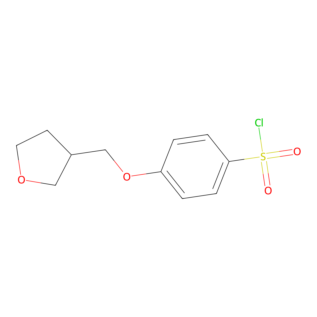 4-[(Oxolan-3-yl)methoxy]benzene-1-sulfonyl chloride molecular structure, CAS 1306142-66-4