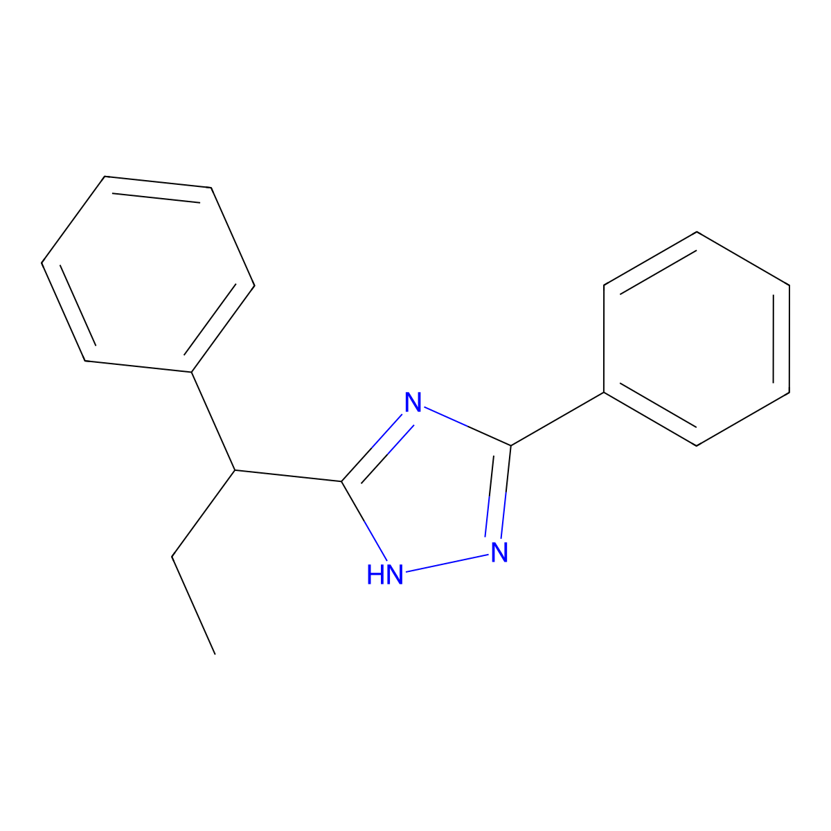 3-phenyl-5-(1-phenylpropyl)-4H-1,2,4-triazole molecular structure, CAS 1306142-95-9