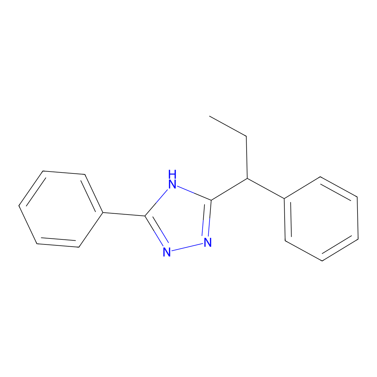 3-phenyl-5-(1-phenylpropyl)-4H-1,2,4-triazole molecular structure, CAS 1306142-95-9