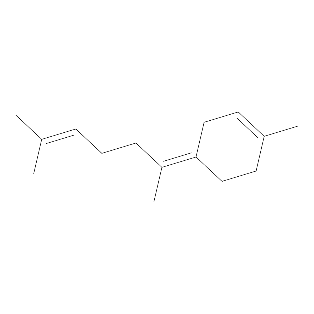 gamma-Bisabolene, (Z)- molecular structure, CAS 13062-00-5