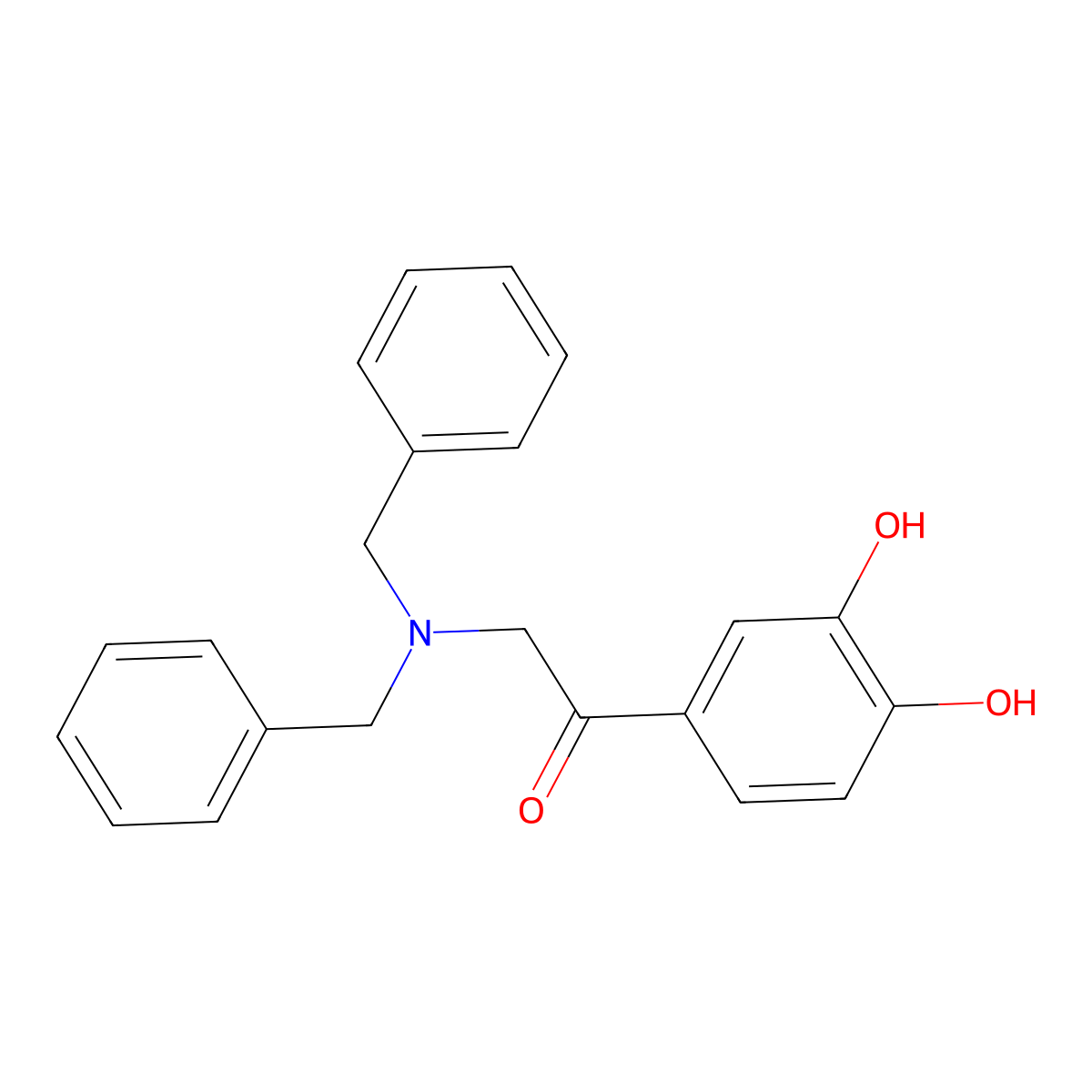 N,N-Dibenzylarterenone molecular structure, CAS 13062-58-3